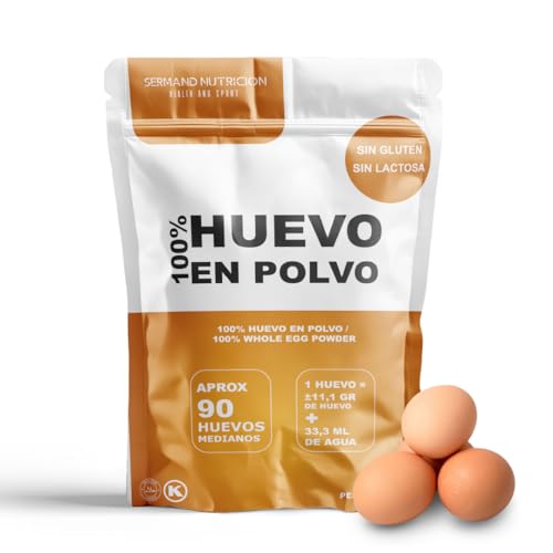 Huevo en polvo | Bolsa de vacío | Huevo en Polvo | Huevos Pasteurizados Sin Gluten | Huevo Deshidratado | Sin Aditivos | Productos Sin Lactosa | Presentación en Bolsas Zip (1 KG)