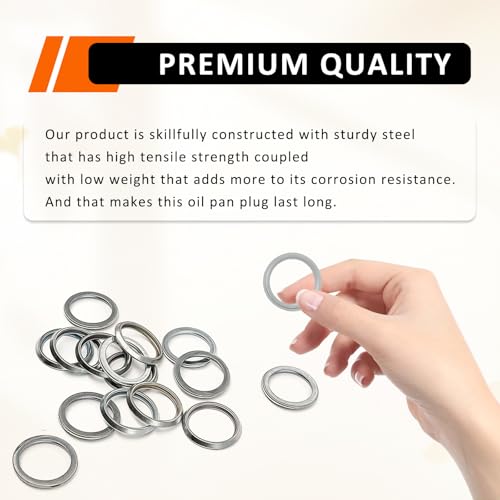 Image of 15PCS M16 Transmission Fluid and Oil Drain Plug Crush, 16mm Crush Washer Oil Drain Plug Part # PN 803916010 for Subaru 2010-2022 Ascent BRZ Crosstrek Outback WRX Forester Impreza Legacy
