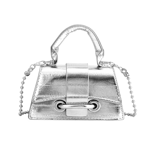 Ayliss Micro Mini Crossbody Handbag Women's Purse Clutch Cute Mini Trendy Bag Top Handle PU Leather Shoulder Bag