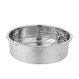 Cabilock Runder Dampfkorb Aus Mit Doppelgriffen Dampfschüssel Für Herd Dämpfwerkzeug Für Küche Spülmaschinenfest Für Brötchen Reis Eier Und
