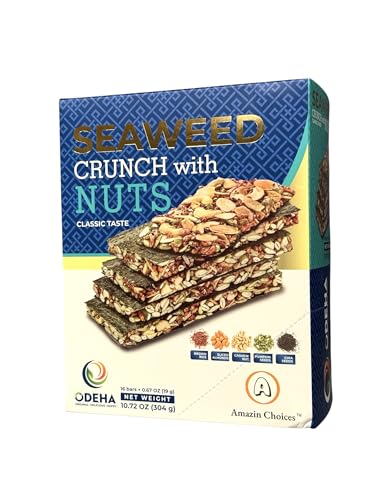 Image of Combo - Cereal Sweets Nuts and Seaweed Crunch with Nuts - Keo Ngu Coc va Rong Bien Don Ket Hop Cac Loai Dau - 13 Oz per Box and 10 Oz with 2 Iterms