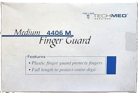 Dukal TEC 4406M Plastic Finger Guard, Medium (Pack of 12)