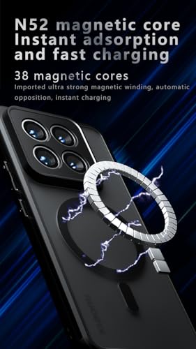 Kukoufey Compatible with Honor 200 Smart Case Cover,Compatible with MagSafe,Compatible with Honor X7c ALT-NX1 ALT-LX2 Built-in Magnetic Anti-Shock Cell Phone Case Black