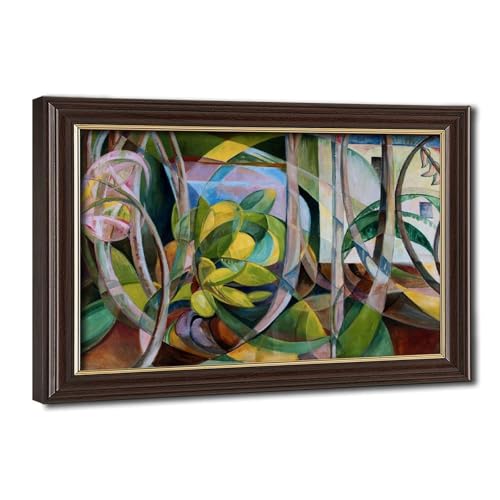 Peinture de plantes abstraites géométriques Mary Swanzy affiche murale