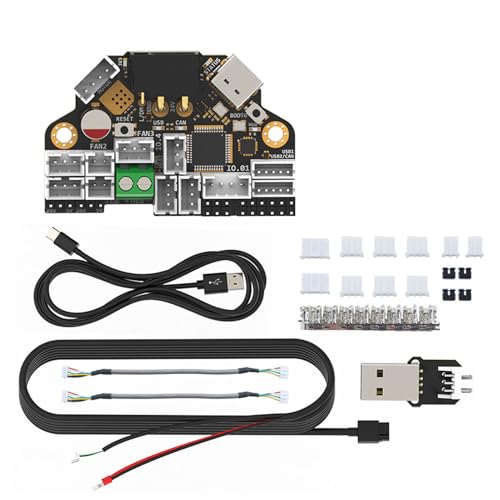125 Degrees Celsius Rated Board with CAN Bus USB Interface ADXL345 6 Layer PCB - High Temperature Tool Board Kit H36 Combo V1 Compatible with Klipper Firmware and NEMA14 Motor -