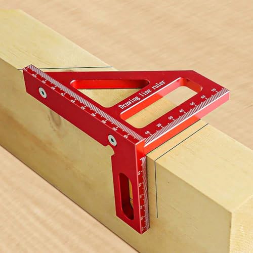 HEKOBAG 3D Multi Angle Measuring Ruler, 45/90 Degree Aluminum Alloy Woodworki...
