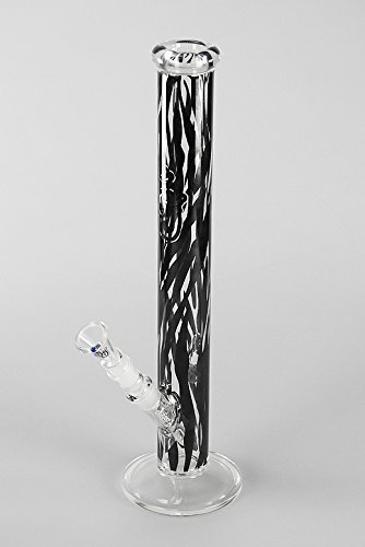 J & J Geschenk Set Edel Bong Stripes All Inclusive Blubber incl. Grinder Siebe Chillum Kopf Crazy Twister – Bild 3