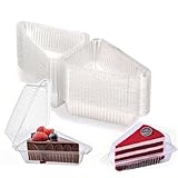 fghuim 30 Pieces Transparent Cake Slice Plastic Containers,4 Inches Hinged Lid Slice Cake for Home, Bakery and Cafe.