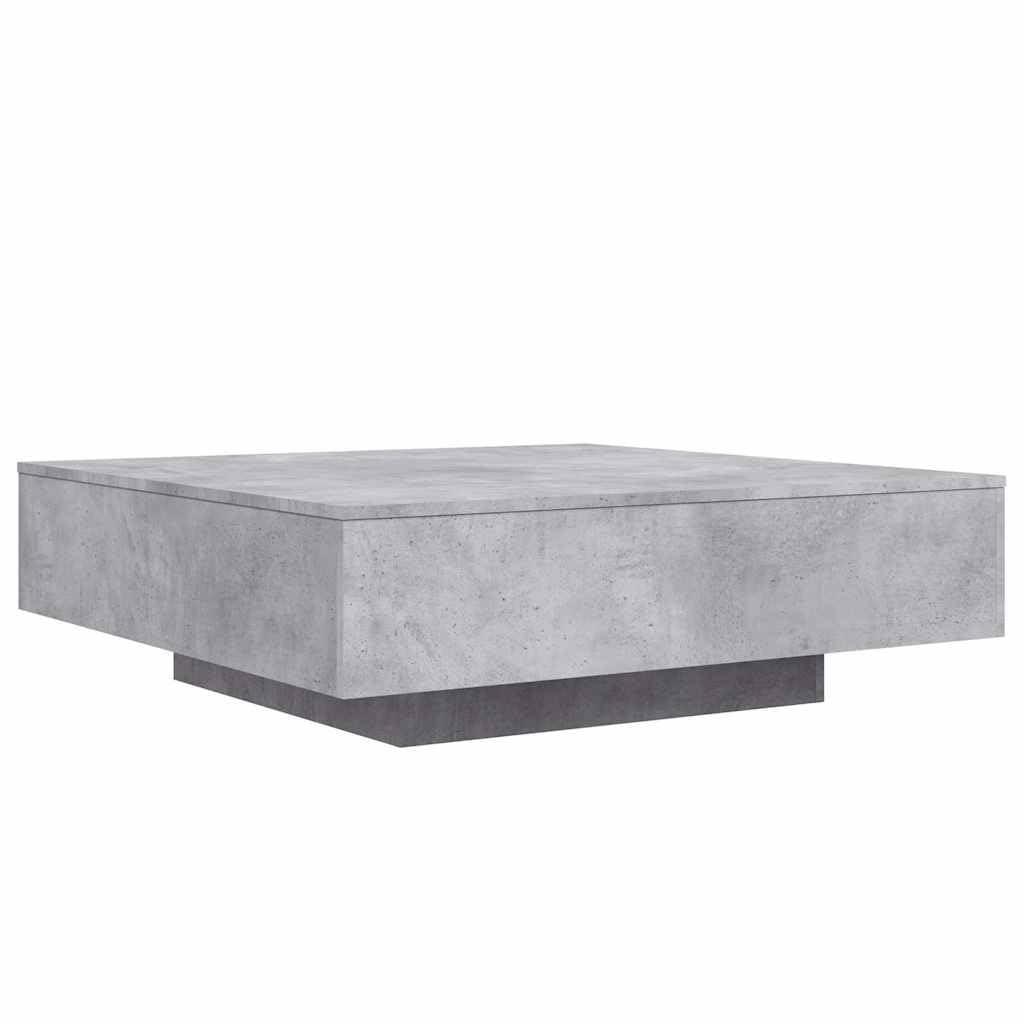 Vidaxl (Concrete Grey, 100 X 100 X 31 Cm) Coffee Table With Led Lights Hallway Tea Side End Table Sofa Table