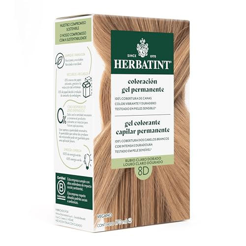 Herbatint Coloración para Cabello en Gel 8D Rubio Claro Dorado -...