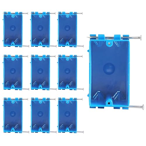 Boîte de jonction électrique en PVC 1 bande 45,7 cm cubes avec clous de fixation - Lot de 10