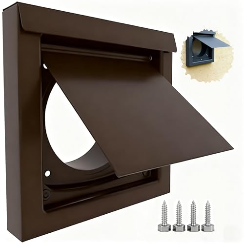 CulinaryEdge Magnetic Dryer Wall Vent Cover Outside Exterior 4 Inch, Bathroom Exhaust Fan Hood Duct Vent Kit Cover Outdoor