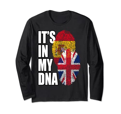 British Y Spaniard Mix DNA Flag Heritage Manga Larga