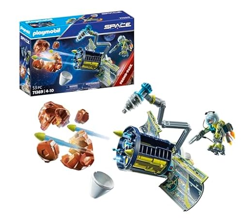PLAYMOBIL Space Promo Packs 71369 Destructor de Meteoritos, Vuelo Espacial, Brazo articulado Giratorio y cañones disparadores, Juguetes para niños a Partir de 4 años | Ya disponible en tu tienda friki favorita! En mundofriki.es!