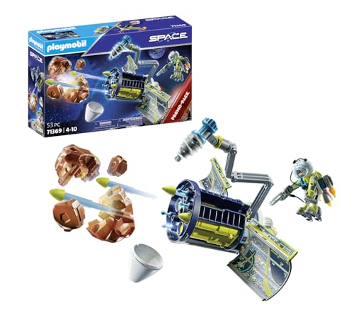 PLAYMOBIL Space Promo Pack 71369 Meteoroiden-Zerstörer, Raumfahrt, Weltraum, schwenkbarer Gelenkarm und schussfähige Kanonen, Spielzeug für Kinder ab 4 Jahren