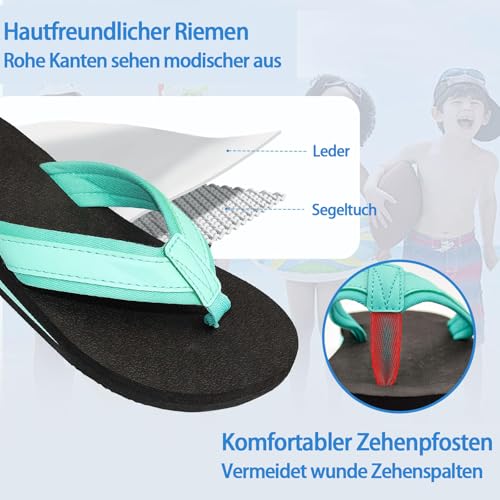 ELUTONG Kinder Flip Flops Jungen Mädchen Sandalen Wasserschuhe Jungen Mädchen Unisex-Kinder Strandschuhe Flip Flops EU 35 (Hellblau)