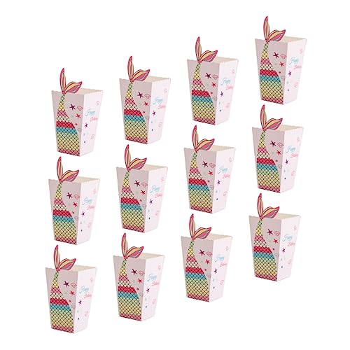STOBAZA Popcorn Containers for Party Movie Night 12 Pack Paper Decorative Snack Boxes