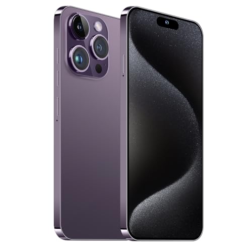 A15 Pro Max Smartphone, 6+256GB Unlocked Phone, Android 13.0, 48+108MP Zoom Camera, Long Battery Life 6800mAh, Dual SIM, 6.7“ HD Screen,5G Phone (Natural Titanium)