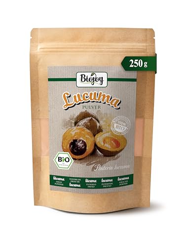 Biojoy Lúcuma en Polvo Ecológico (250 g), sin aditivos, natural (Pouteria lucuma)