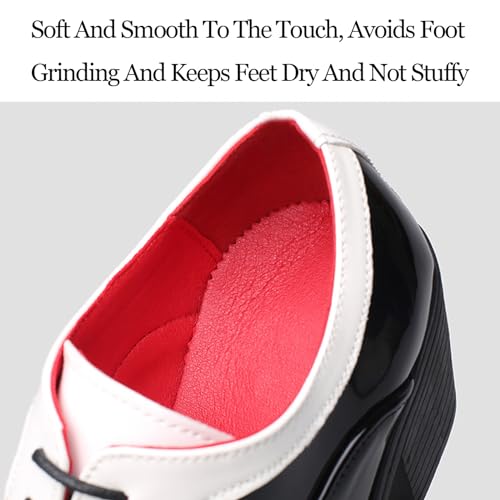 Men's Patent Leather Lace up Block Heel Oxford Shoes Pointed Toe Chunky Low Heel Two Tone Business Dress Loafers Business Derby Shoes Office Prom Evening Wedding Shoes3
