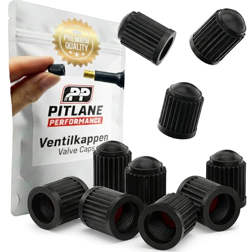10 Stück Ventilkappen Auto & Fahrrad Robuste Autoventil Kappe mit Dichtung für PKW, Motorrad & MTB Universal Reifenventilkappen & Ventildeckel Set Ventile, Reifenventil & Ventil Zubehör (Schwarz)