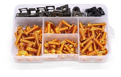 �E�B���h�X�N���[�� �t�F�A�����O �{���g �p CBR1000RR 2004-2010 �{�f�B���[�N�l�W �I�[�g�o�C�t�F�A�����O�l�W �i�b�g�L�b�g �{���g(Gold)