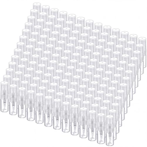 Zhehao 100 Pcs Mini Spray Bottles, Perfume Bottle, Clear Cap, 2 Ml