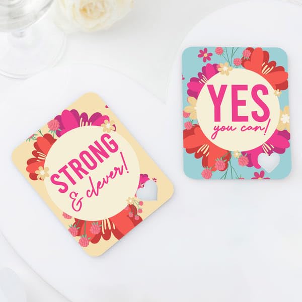 IGP Personalized Fridge Magnet Set of 3 | Same Day Delivery | Acrylic Photo Magnets with Inspirational Quotes | Yes You Can & Strong & Clever | International Women’s Day for Her, Mom & Sister