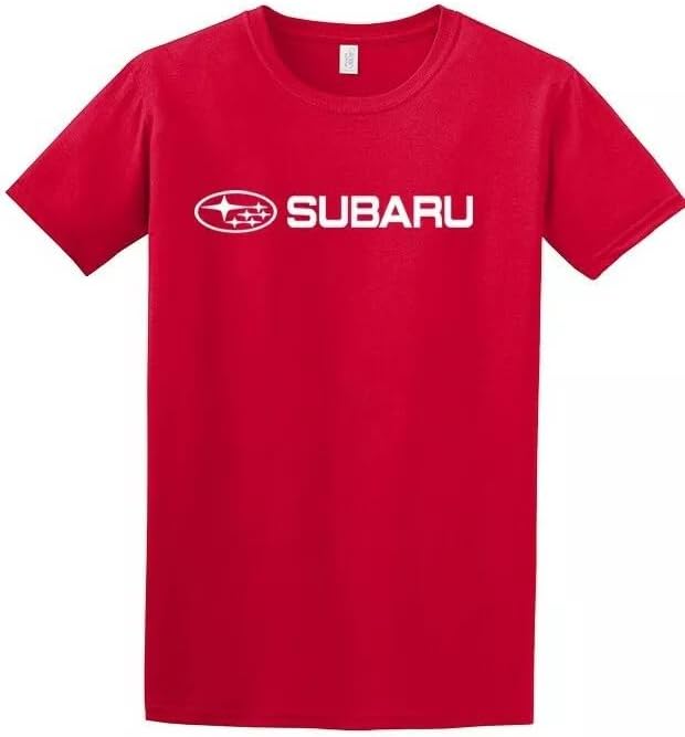 Subaru Basic Tee Shirt Ascent Forester Outback Legacy Crosstrek WRX BRZ Impreza Sti T Shirt New Red Racing (Small)