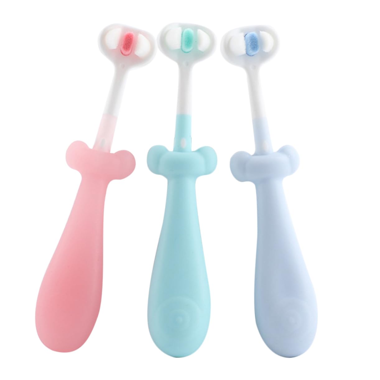 VALICLUD 4 Set Spazzolini Per Setole Morbide Spazzolino Manuale Carino E Antiscivolo Dei Denti Dei Piccoli 3 Pezzi*4