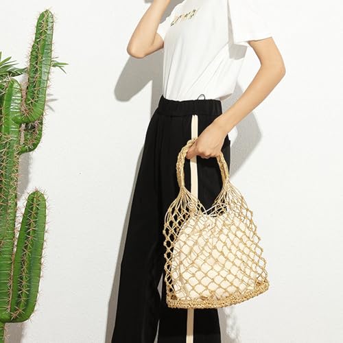 Bolso Tote tejido grande para mujer miniatura 7