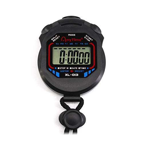 Cronômetro digital Besportble, cronômetro, cronógrafo, cronógrafo, cronógrafo, com pulseira e alarme