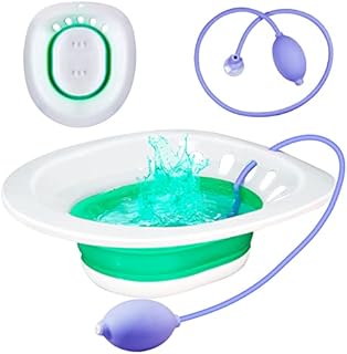 Sitz Bath for Toilet Seat,Sitz Bath for Hemorrhoids,Yoni Steam Seat for Toilet - Collapsible, Easy to Store, Discreet Over The Seat Sitz Bath to Treat Postpartum Wounds, Hemorrhoids, Perineal Care.