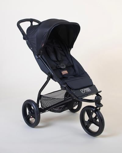 Mountain Buggy Swift Heritage V4 Kinderwagen - Caviar Schwarz - Leichter 3-Rad-Buggy