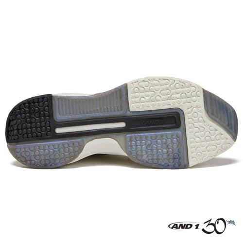 AND1 Marauder Men’s Basketball Shoes, Casual Low Top Basketball Sneakers, Sizes 7 to 15, Black, White, Red and Grey 5