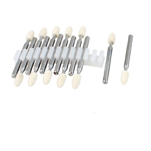 Aexit 3mm Drill Hole Abrasives 5mm Pointed Polishing Buffing Conical Mounted Felt bo-bs 12pcs Model:72as64qo250
