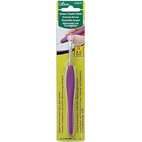 Clover 1045/G Purple Amour Crochet Hook, Size G, 4.0mm Cover