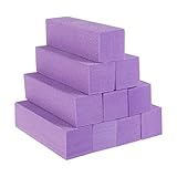 upain 10 Pcs Nail Buffer Block for Gel Natural Acrylic Nails,Professional Sanding Blocks 120 Grit Salon Nail File Sanding Blocks Nails Manicure Care Kit (Purple)