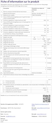 Monitor GGF - 27 Pollici, Piatto, Risoluzione WQHD 2560x1440, Pannello Fast IPS da 165Hz, Schermo 16:9, Risposta 1ms OD, Collegamenti HDMI e 2xDP, USB, Altoparlanti, HDR, Adaptive Sync - Monitor - Immagine 7