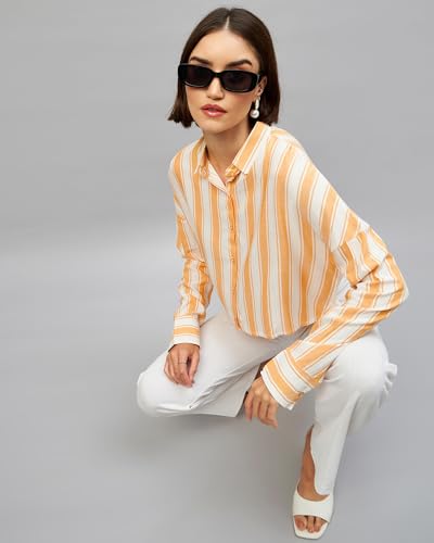 Image of Chimpaaanzee Women Drop Shoulder Crop Shirt
