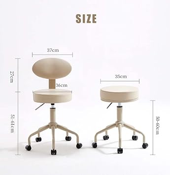 Stool, Chair, Roller Stool, Swivel Stool, Beauty Stool, Adjustable Swivel Stool on Wheels, Robust Hydraulic Stool with SGS Certified Hydraulic Bar for Salon, Massage, Ba (K) The New
