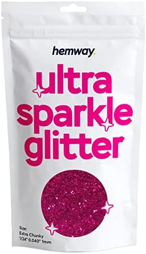 Hemway Premium Ultra Sparkle Glitter Multi Purpose Metallic Flake for Arts Crafts Nails Cosmetics Resin Festival Face Hair - Mother of Pearl Iridescent - Ultrafine (1/128" 0.008" 0.2mm) 100g / 3.5oz