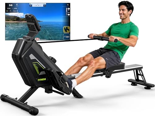 Máquina de remo para el hogar – 16 niveles de resistencia, silenc...