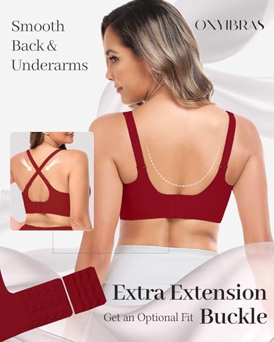 Image of Smooth V Jelly Bras for Women No Underwire Seamless Plunge Bralettes T Shirt Sleep Everyday Bra with Bra Extender