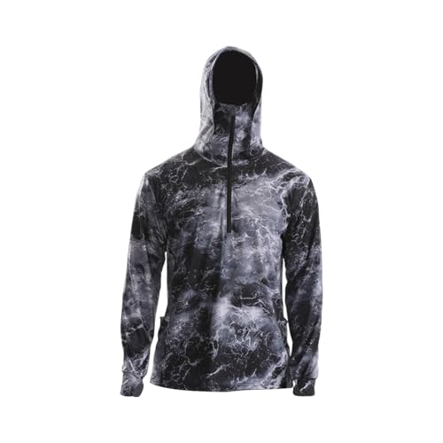 Sweat à capuche homme masque intégré sport plein air vêtement technique grande taille