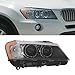 Carlaihu For 2011 2012 2013 2014 BMW X3 xDrive28i HID Headlight Headlamp Assembly w/LED DRL w/o AFS&Module Right Passenger Side Black Housing Replaces 63117276996