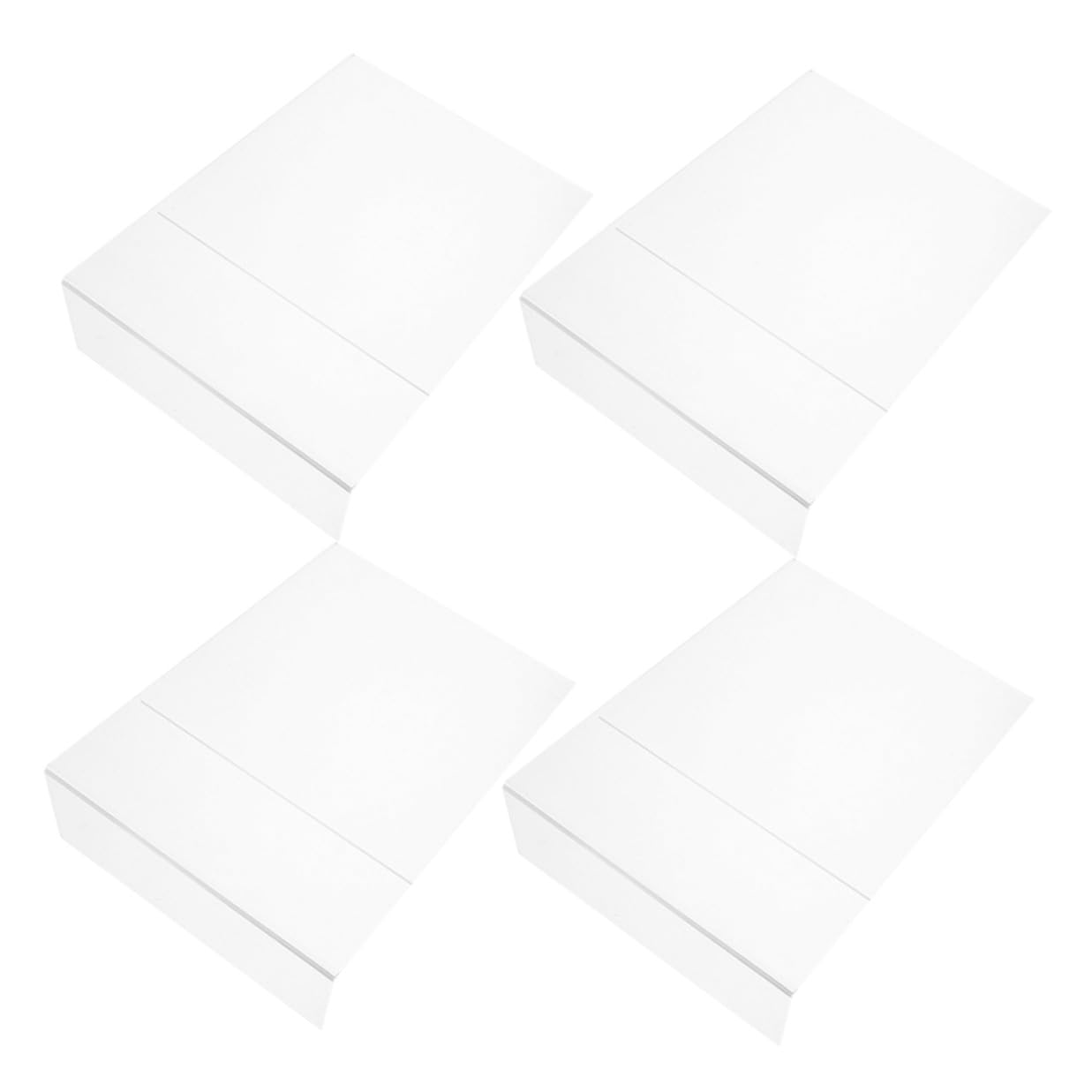 4pcs Acrylic Sign Holder Vertical Display Stand A4 8.5x11in Desktop Menu Holder Slanted Back Store Sign Display for Office Restaurant Retail