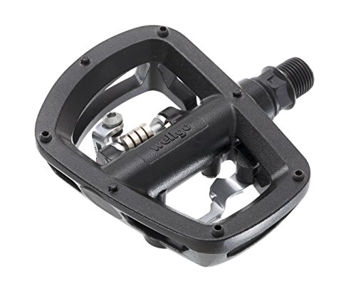 WELLGO - 35571 : Par Pedales MTB Plataforma/Clip aluminio eje Cr-Mo Wellgo W43 color negro
