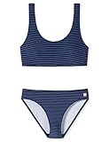 Schiesser Mädchen Bustier Bikini-Set, dunkelblau gepunktet, 176