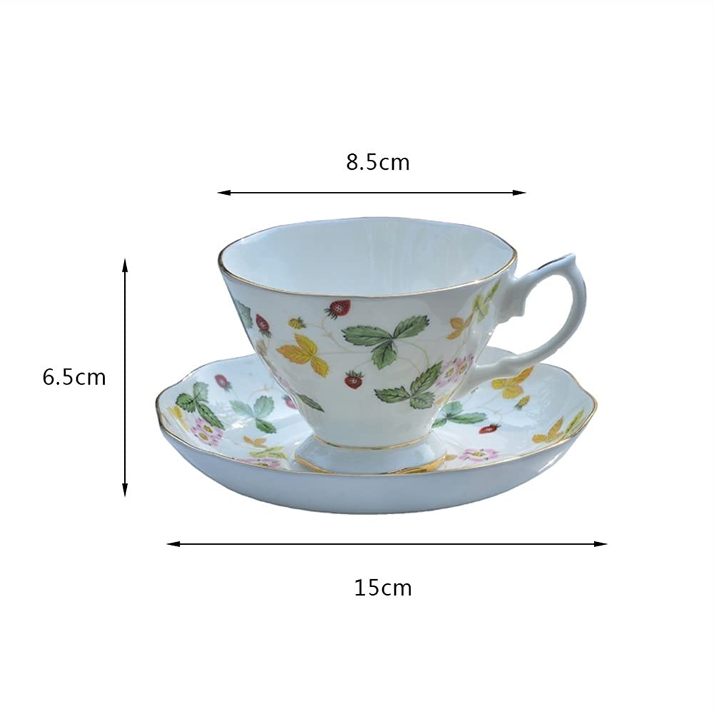 Set di tazzine da caffè in porcellana, tazza da tè in porcellana, tazza da tè pomeridiana, tazze riutilizzabili in stile cinese e piattino, tazzine da caffè con latte liscio, tazza for bevande, ananas